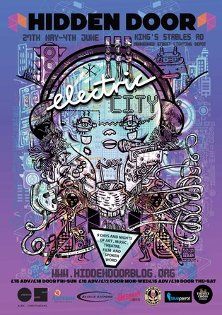 Poster commission , 'Electric City' Hidden Door Arts Festival 2016